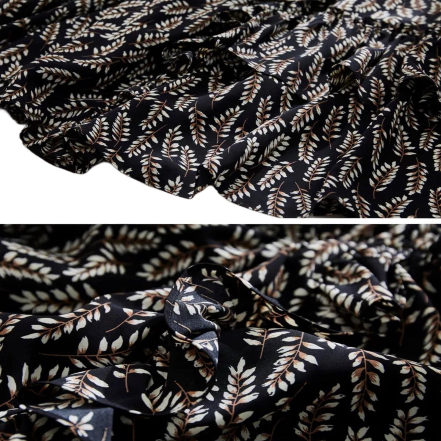 black floral party dress