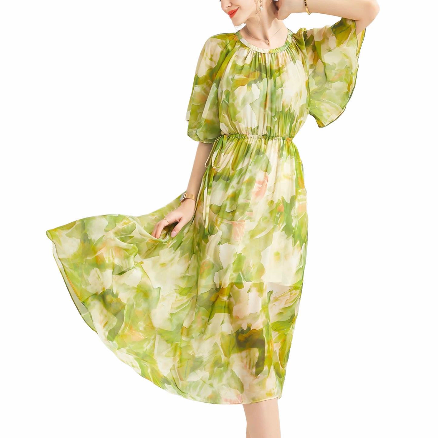 green mulberry dress