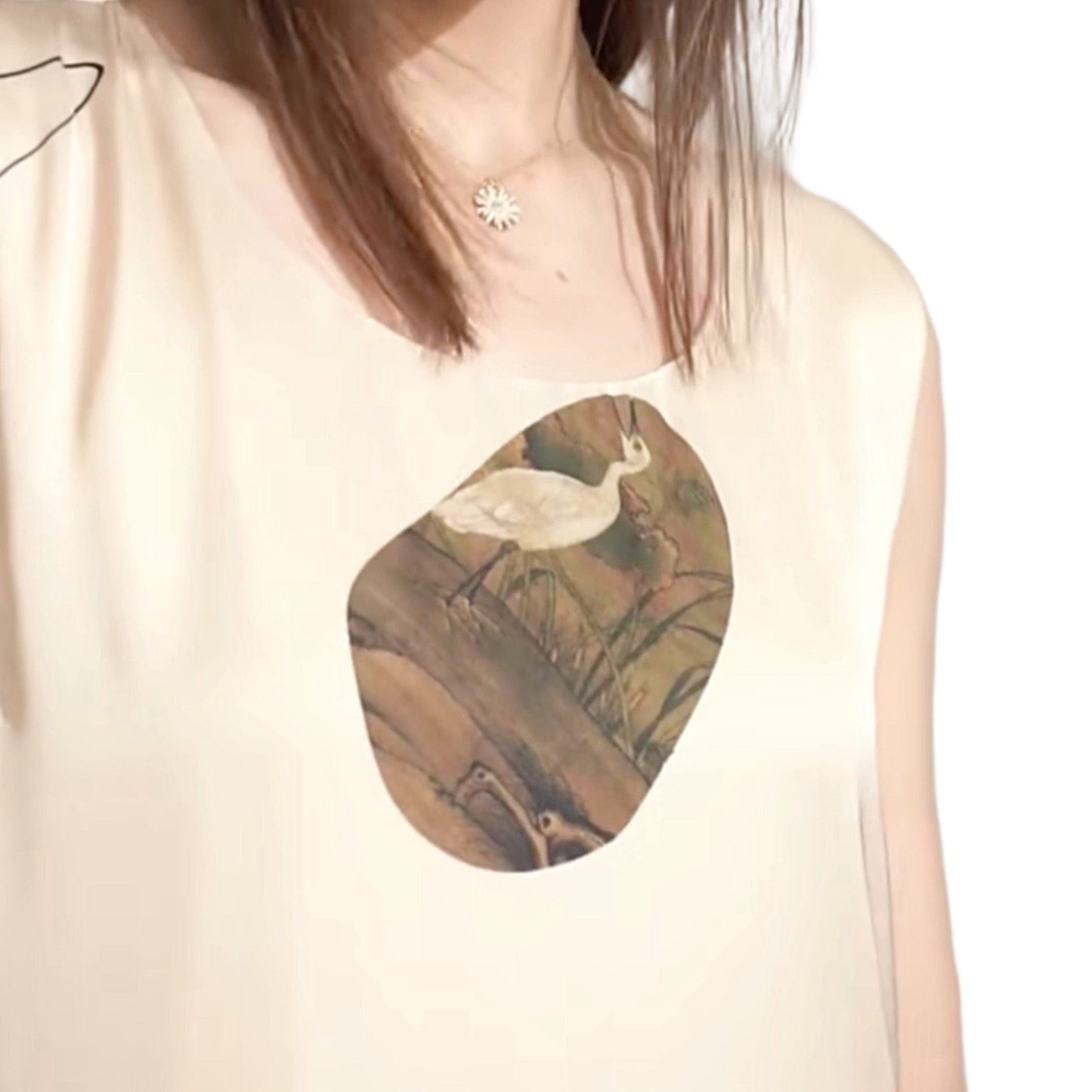 chic printed calf length dress