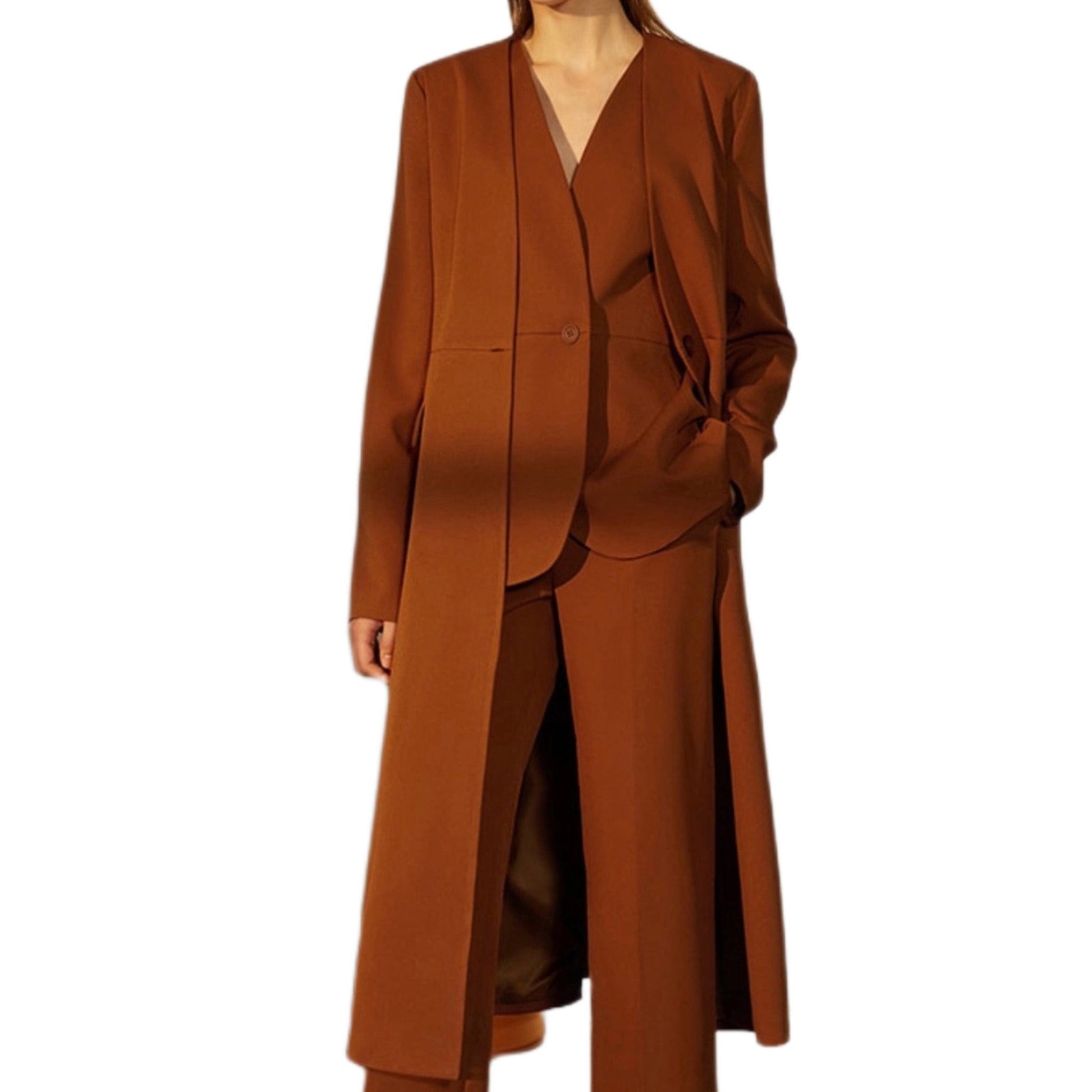 full sleeve calf length coat